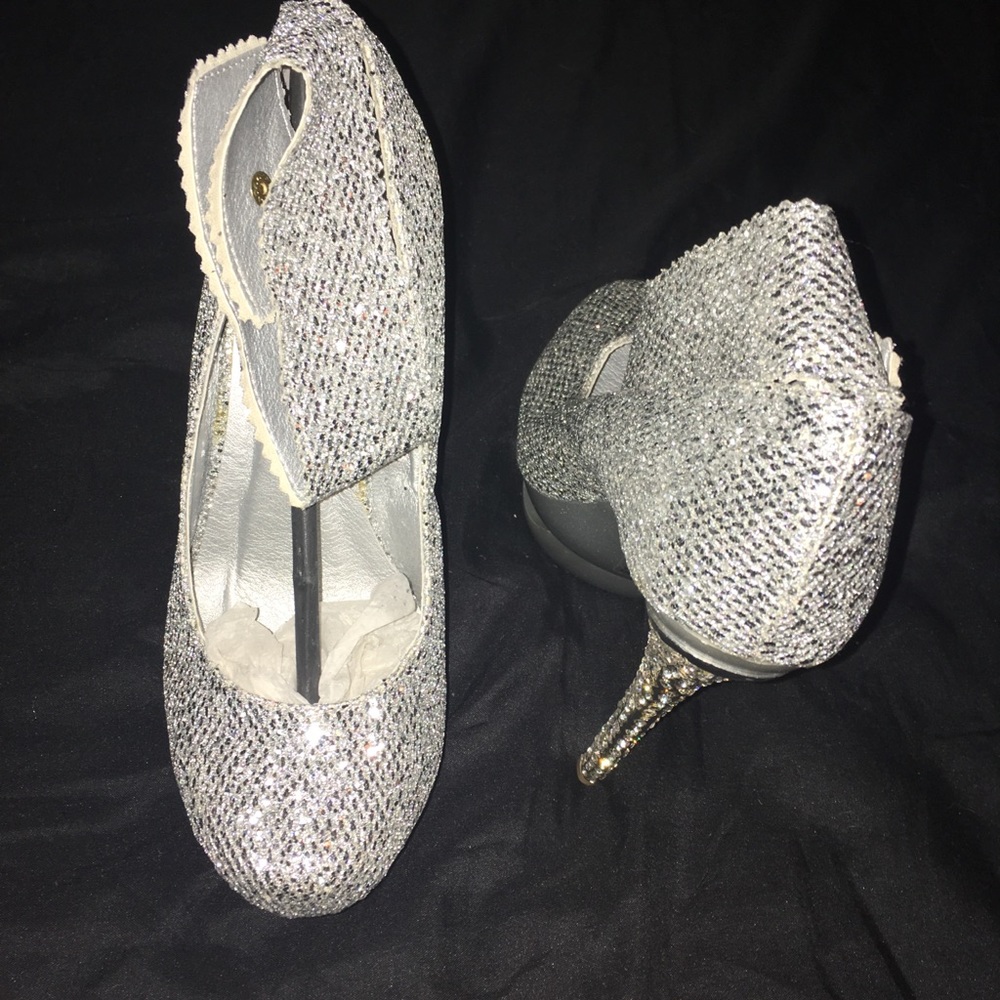 Silver High Heels